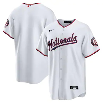 mens nike white washington nationals home blank replica jer